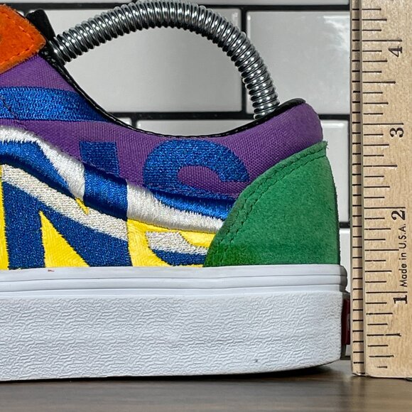 Vans Old Skool Mens Size 6.5 Shoes Multicolor Suede Canvas Statement Sneakers - Picture 12 of 15